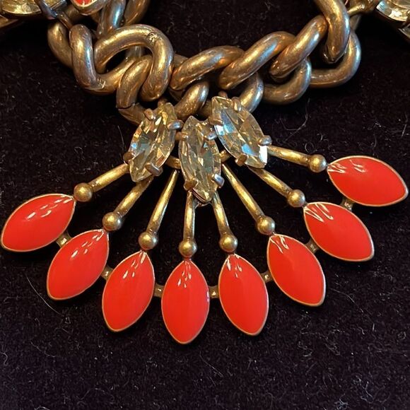 Stella and Dot enamel and rhinestone necklace. - Picture 6 of 6